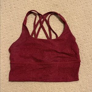 CRZ YOGA Deep Red Strappy Sports Bra